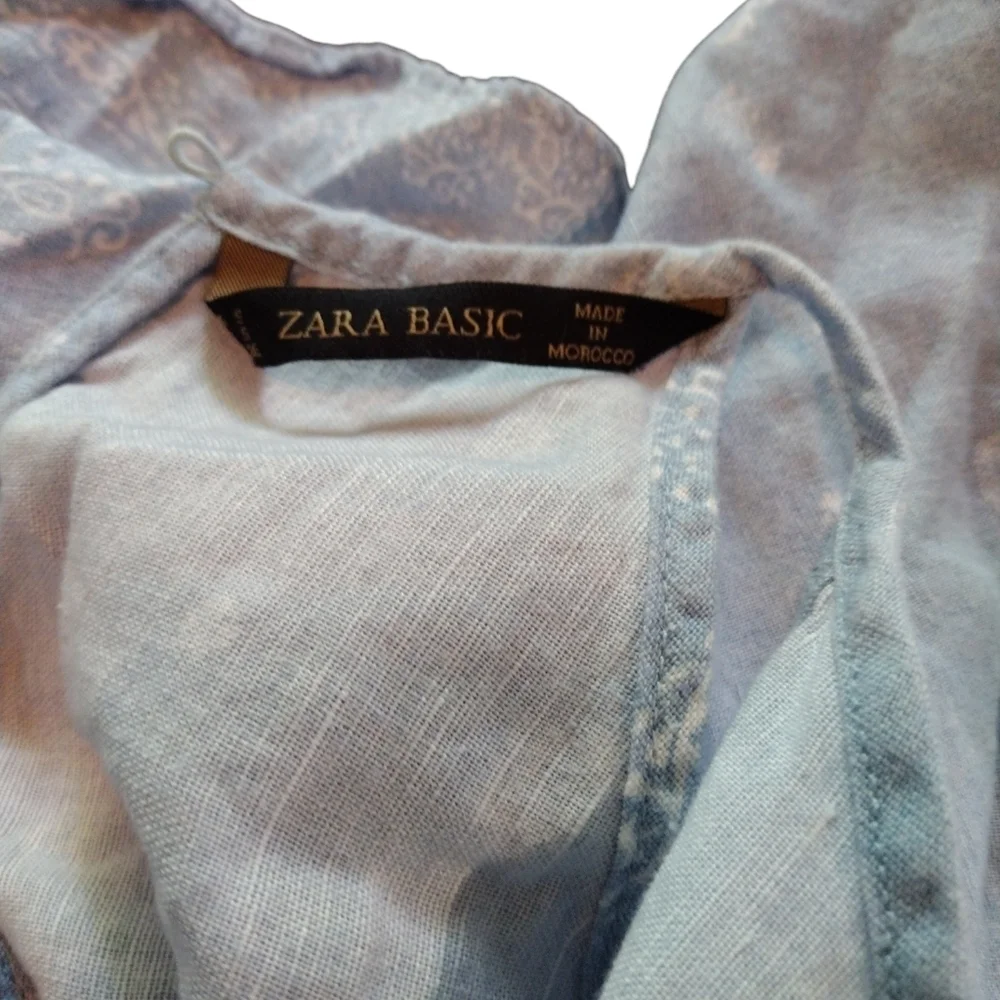Zara Printed Sleeveless Cropped Top